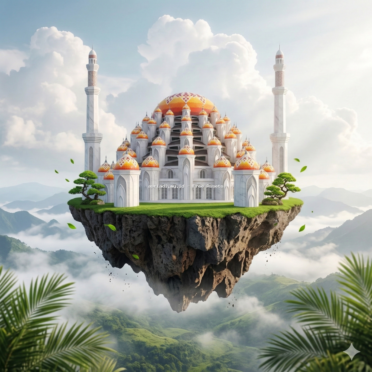 The Celestial Sanctuary: Floating Grand Mosque 1000 Dome
